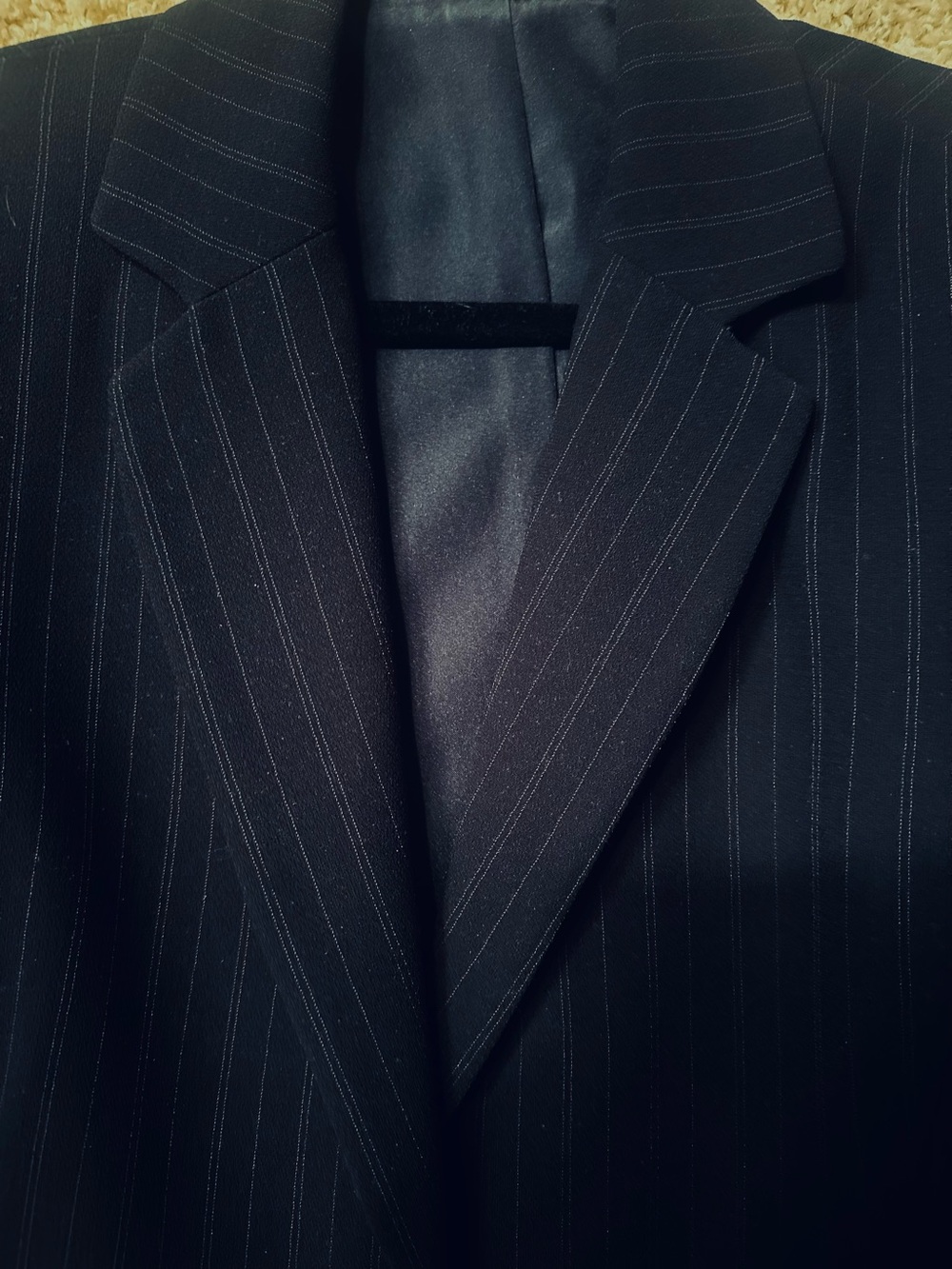 Professional Tailored Blazer, Black Pinstripe 12P - Picture 4 of 8